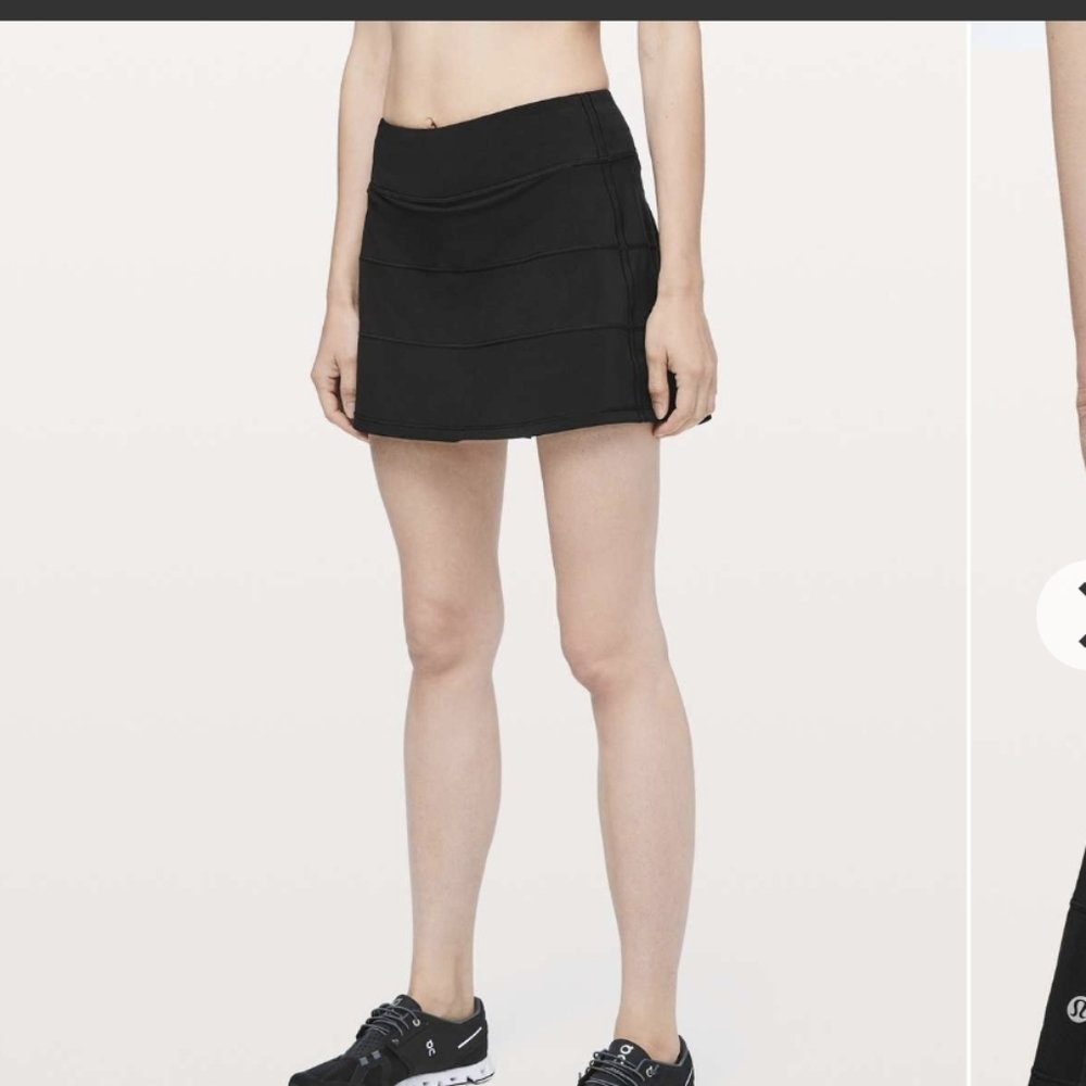 Lululemon Pace Rival Skirt (Tall) 4 Way Stretch 15" In Black Size 2T